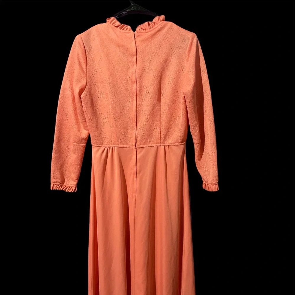 1960s 60s 1970s 70s pink union made maxi dress_4